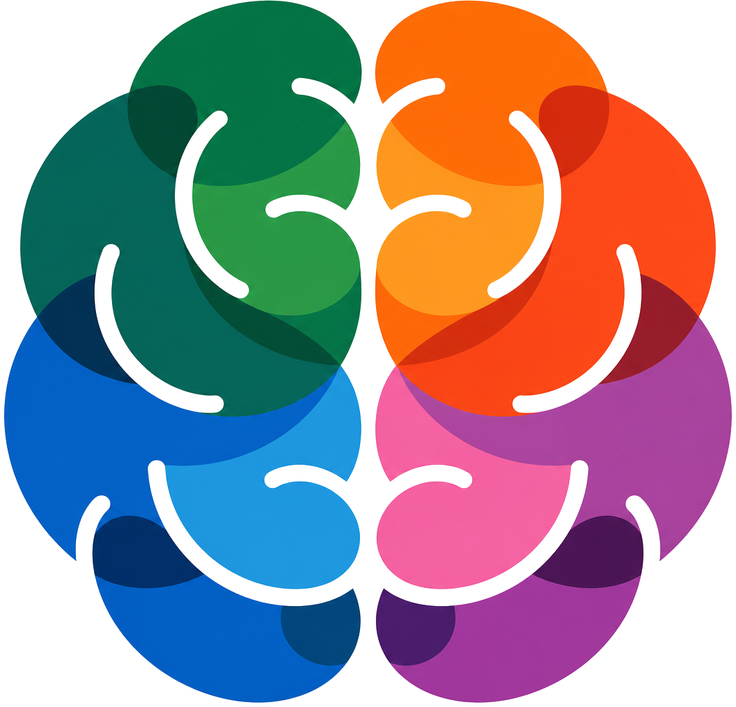 UNBBL multi-color brain logo